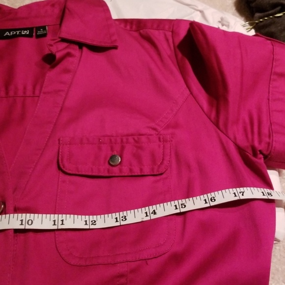 Worn once Raspberry Button Down Dress - Picture 5 of 7